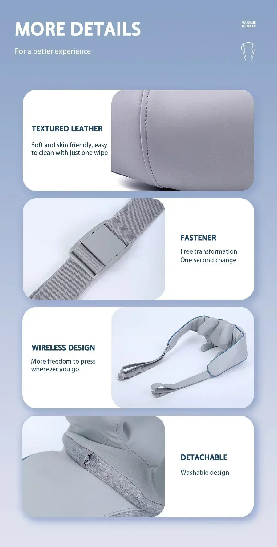 Smart Electric Heated Neck Massager Shawl – Portable Shiatsu Kneading Device for Muscle Relief & Relaxation