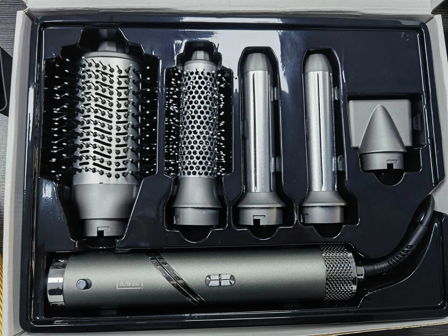 6-in-1 Hot Air Hair Styler Dryer Brush Auto Curler Straightener Volumizer 1400W