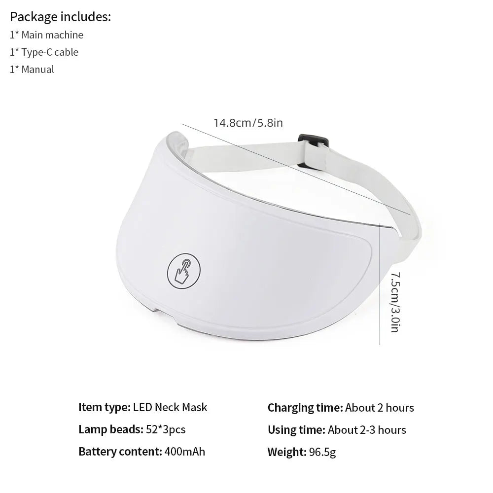 Rechargeable 7-Color LED Facial & Neck Beauty Massager – Skin Rejuvenation & Toning Device