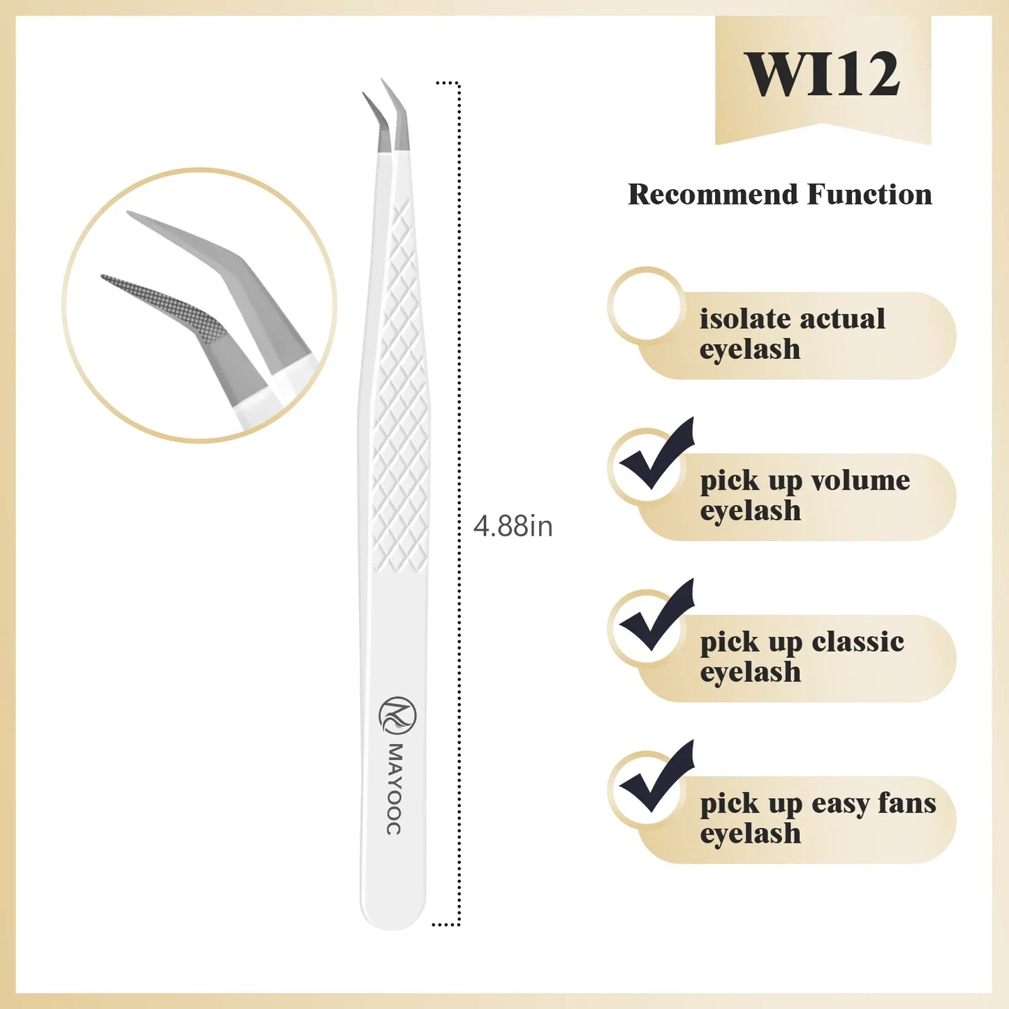 Eyelash Extension Tweezers with Fiber Tips – High-Precision, Anti-Static Lash Tools for Makeup Artists