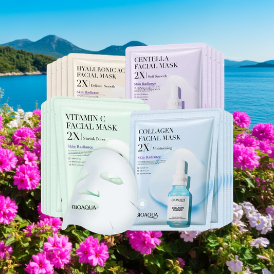 20PCS BIOAQUA Centella & Collagen Face Masks – Hydrating Sheet Masks with Hyaluronic Acid for Moisturizing & Refreshing Skin Care