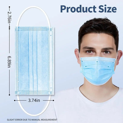 KN95-Style Disposable Face Masks 100–500 PCS Breathable Anti-Dust Earloop Protective Masks Adult