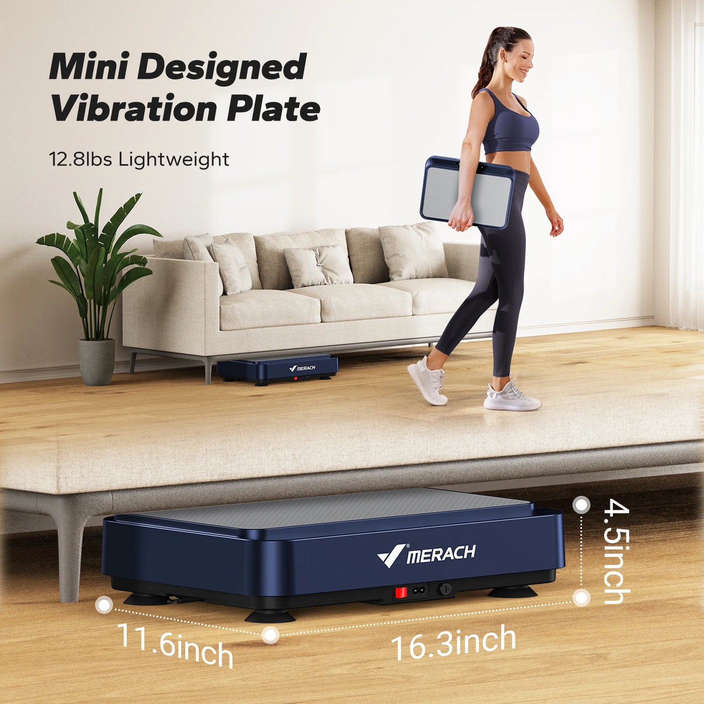 MERACH Vibration Plate Exercise Machine – Full Body Workout Platform for Lymphatic Drainage, Pain Relief, Better Sleep, Fat Burning & Weight Loss
