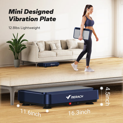 MERACH Vibration Plate Exercise Machine – Full Body Workout Platform for Lymphatic Drainage, Pain Relief, Better Sleep, Fat Burning & Weight Loss