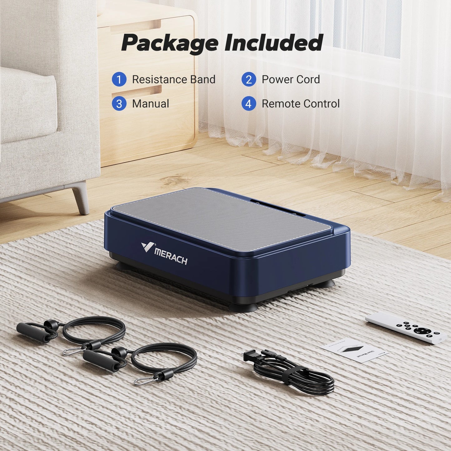 MERACH Vibration Plate Exercise Machine – Full Body Workout Platform for Lymphatic Drainage, Pain Relief, Better Sleep, Fat Burning & Weight Loss