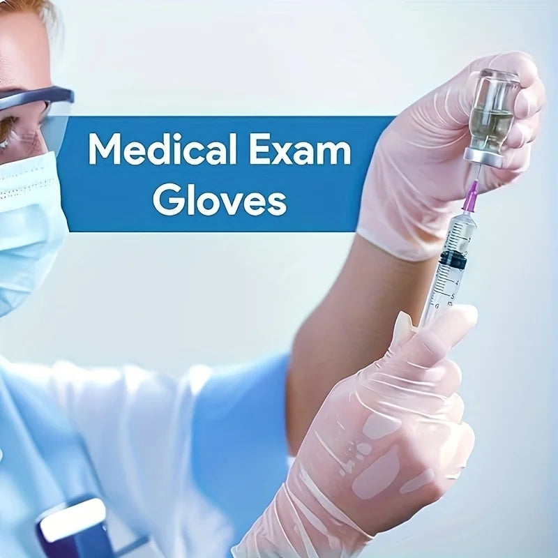 100/200/500 PCS Clear PVC Disposable Gloves Food Handling Cleaning Household Gloves