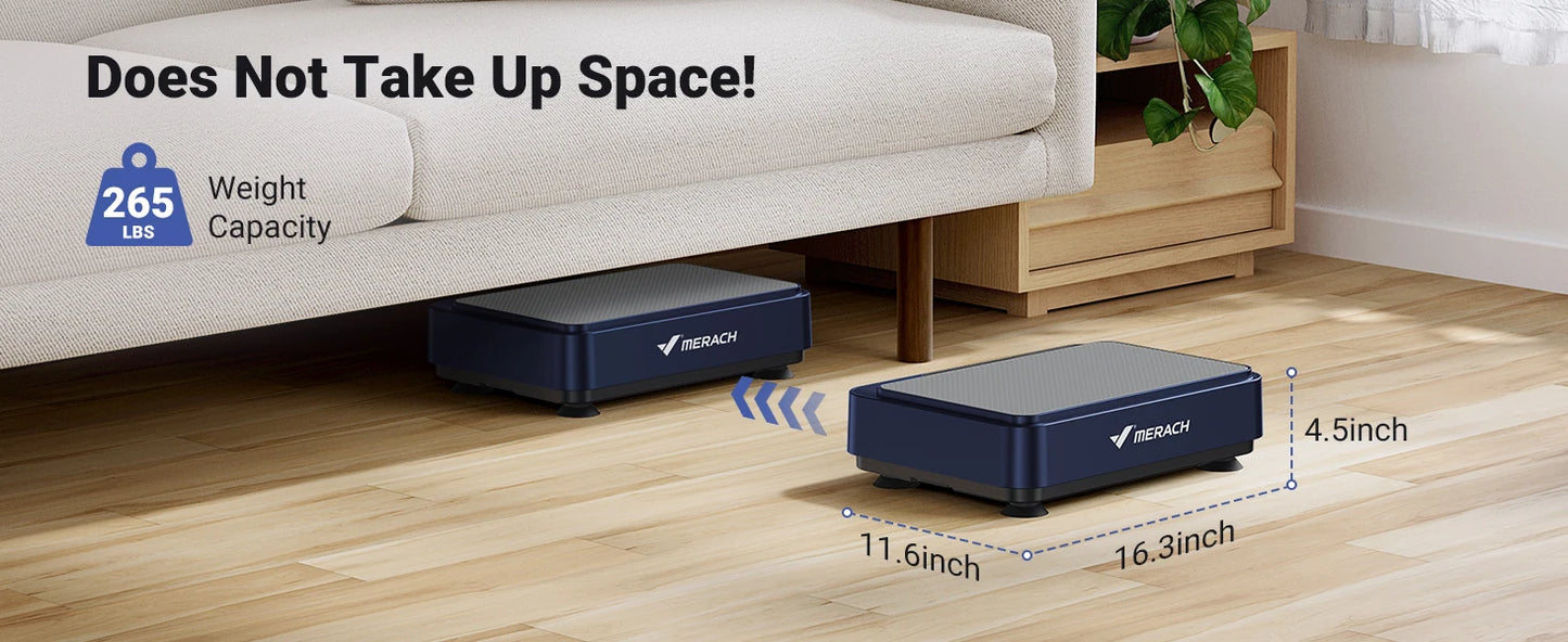 MERACH Vibration Plate Exercise Machine – Full Body Workout Platform for Lymphatic Drainage, Pain Relief, Better Sleep, Fat Burning & Weight Loss