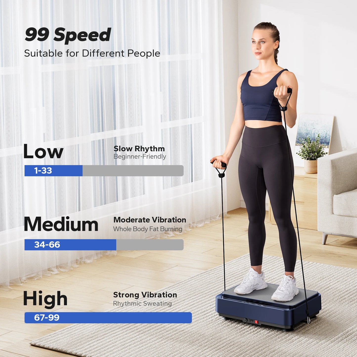 MERACH Vibration Plate Exercise Machine – Full Body Workout Platform for Lymphatic Drainage, Pain Relief, Better Sleep, Fat Burning & Weight Loss