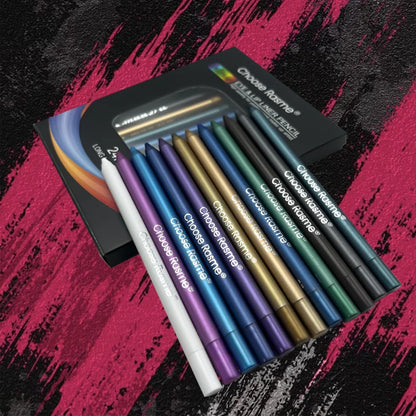 12-Color Glitter & Shimmer Eyeliner Pencil Set – Creamy Long-Wear Eye Makeup Sticks
