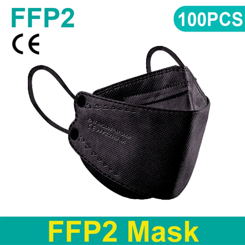 FFP2 KN95 Face Mask 4-Layer Anti-Dust CE Protective Respirator Mask