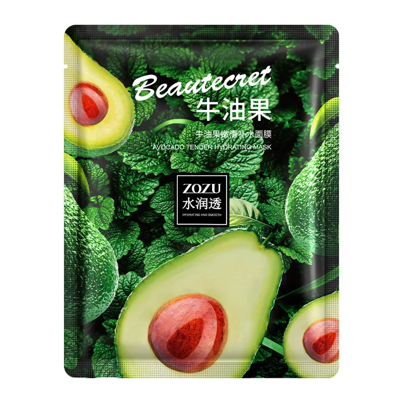 Natural Fruit Facial Sheet Masks – Hydrating, Oil-Control, Moisturizing Skincare with Blueberry, Cucumber, Pomegranate & Aloe