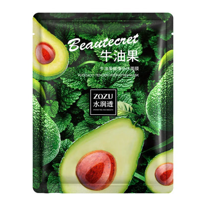 Natural Fruit Facial Sheet Masks – Hydrating, Oil-Control, Moisturizing Skincare with Blueberry, Cucumber, Pomegranate & Aloe