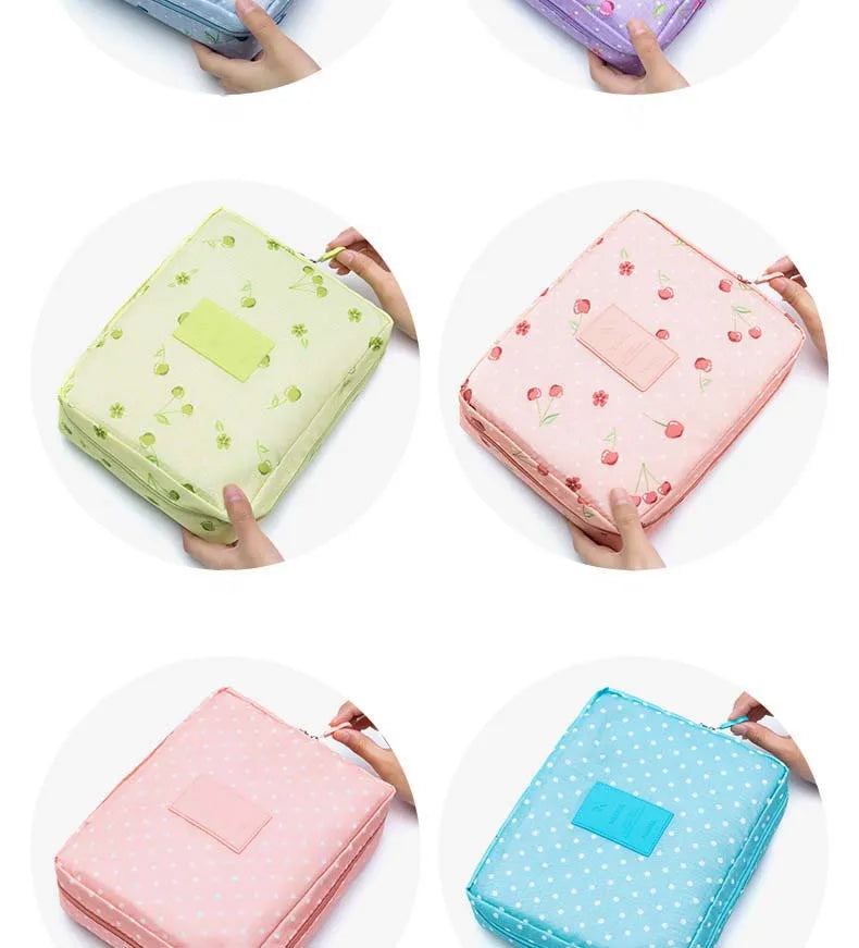 High-Capacity Waterproof Makeup Bag – Women’s Cosmetic Organizer & Travel Toiletry Case