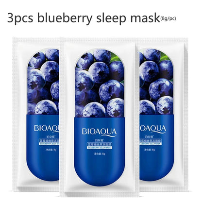 Natural Fruit Facial Sheet Masks – Hydrating, Oil-Control, Moisturizing Skincare with Blueberry, Cucumber, Pomegranate & Aloe