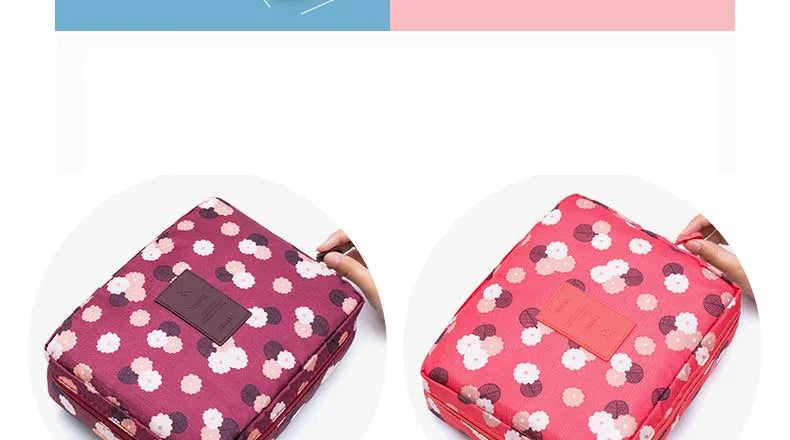 High-Capacity Waterproof Makeup Bag – Women’s Cosmetic Organizer & Travel Toiletry Case