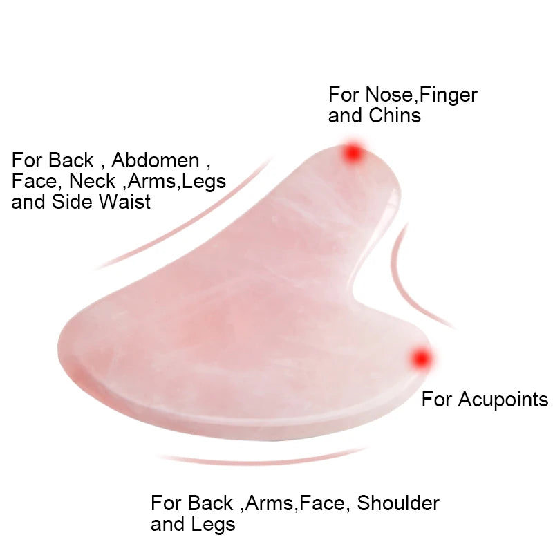 Natural Jade Gua Sha Facial Massage Tool – Stone Scraper for Face, Neck & Body