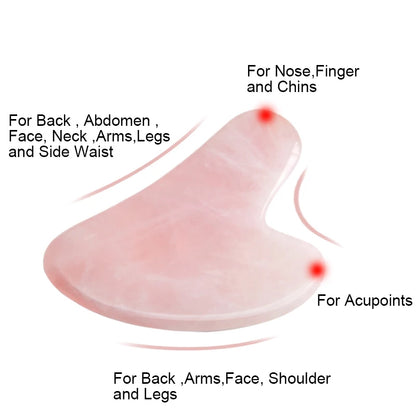 Natural Jade Gua Sha Facial Massage Tool – Stone Scraper for Face, Neck & Body