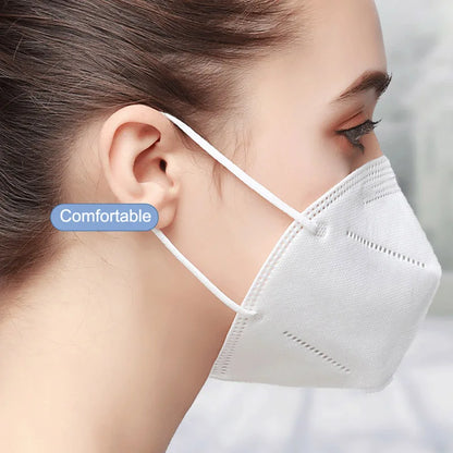 KN95 5-Layer Protective Face Masks 10–200 PCS Breathable Disposable Anti-Dust Masks Adult Multicolor