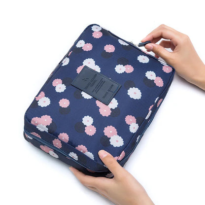 High-Capacity Waterproof Makeup Bag – Women’s Cosmetic Organizer & Travel Toiletry Case