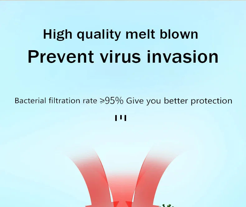 10–500 Pcs Disposable Blue Face Masks – 3-Layer Breathable Protective Masks for Adults with Melt-Blown Filter, Individually Packaged