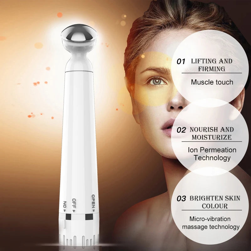 VIBNOTR Electric Eye Massager Pen Vibration Beauty Tool for Under Eye Skin Care