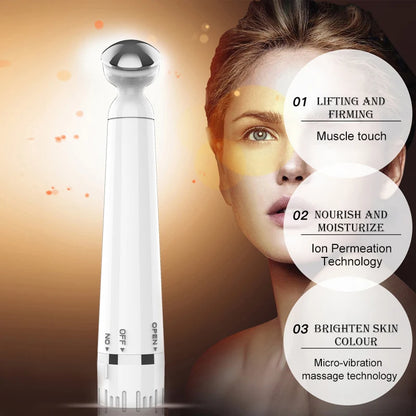 VIBNOTR Electric Eye Massager Pen Vibration Beauty Tool for Under Eye Skin Care