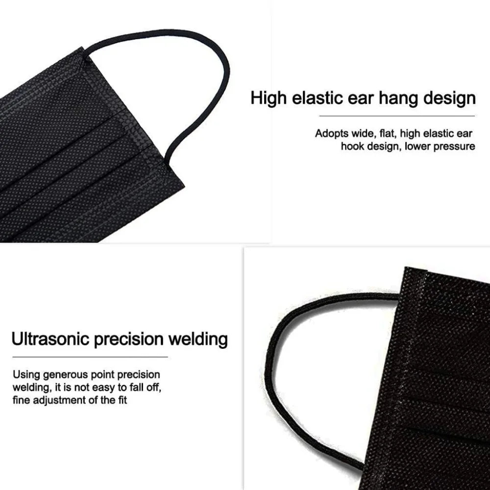 10–200PCS Kids Disposable Face Masks – 3-Ply Non-Woven Breathable Child Masks with Ear Loops, Anti-Dust Protective Mascarillas