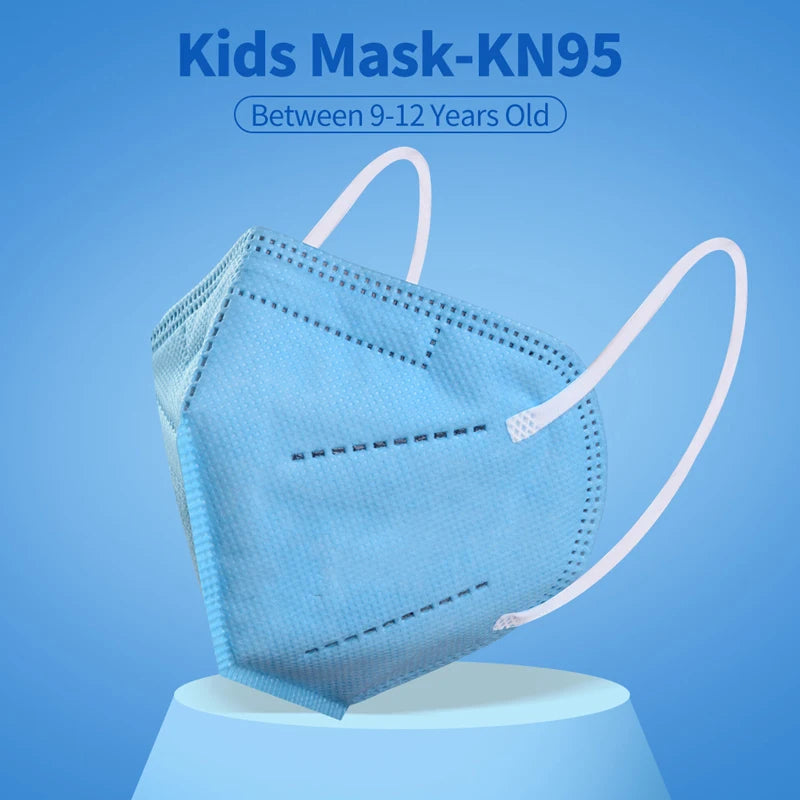 Kids 3D Face Masks 10 Pack Disposable 5-Layer Child Size Soft Ear Loops