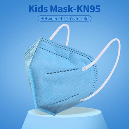Kids 3D Face Masks 10 Pack Disposable 5-Layer Child Size Soft Ear Loops