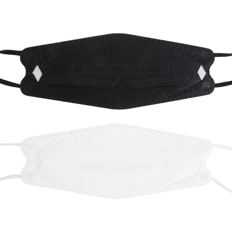 FFP2 / KN95 Fish-Style Face Mask – 4-Layer Breathable Adult Mascarilla, CE Certified Disposable Respirator