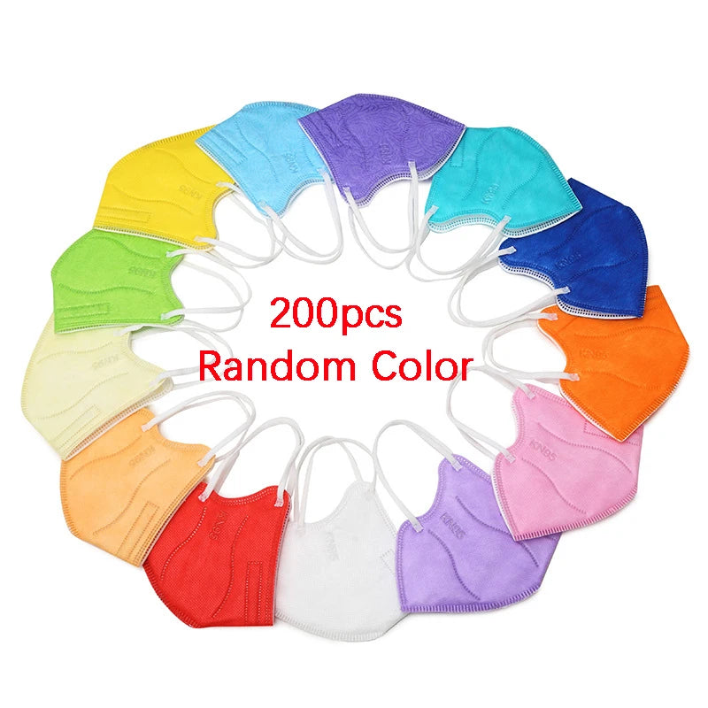 Kids 3D Face Masks 10 Pack Disposable 5-Layer Child Size Soft Ear Loops