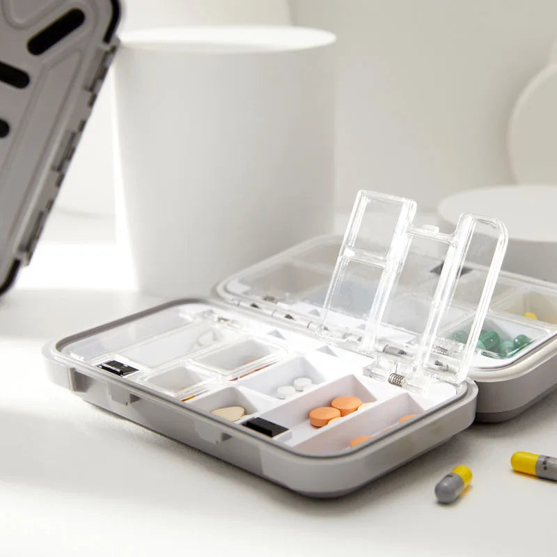 Large Travel Pill Organizer Medicine Storage Box Portable Tablet Vitamin Container Case