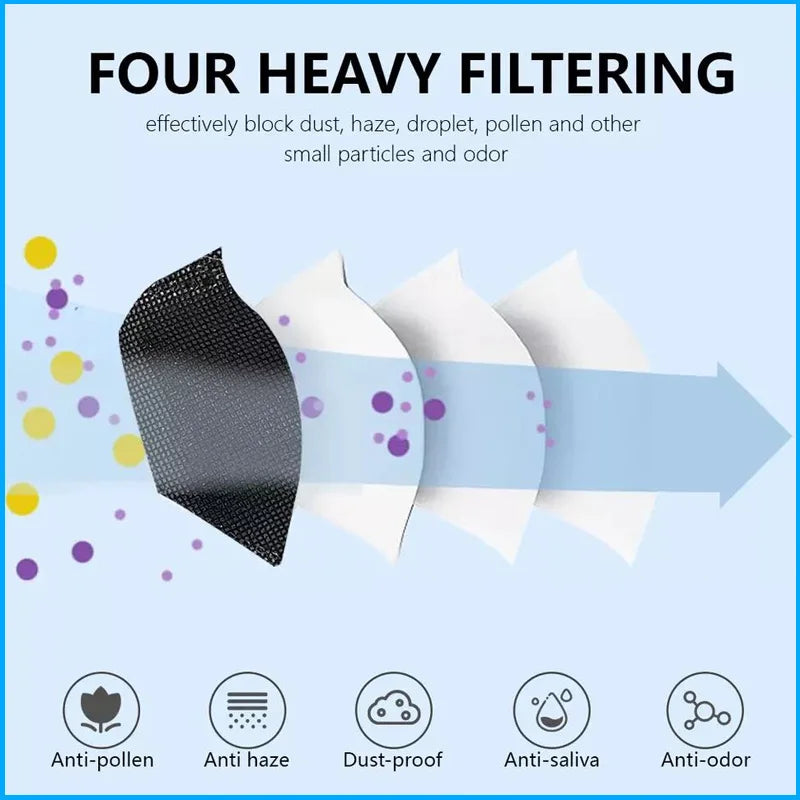 FFP2 / KN95 Fish-Style Face Mask – 4-Layer Breathable Adult Mascarilla, CE Certified Disposable Respirator