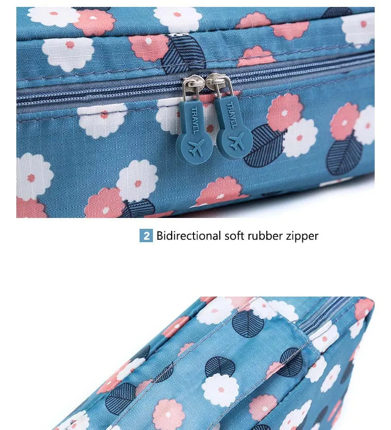 High-Capacity Waterproof Makeup Bag – Women’s Cosmetic Organizer & Travel Toiletry Case