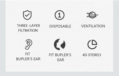 10–200PCS Kids Disposable Face Masks – 3-Ply Non-Woven Breathable Child Masks with Ear Loops, Anti-Dust Protective Mascarillas