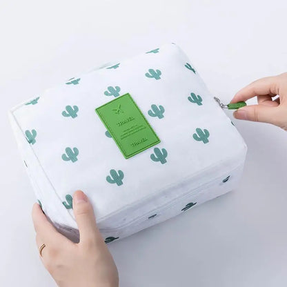 High-Capacity Waterproof Makeup Bag – Women’s Cosmetic Organizer & Travel Toiletry Case
