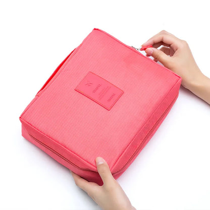 High-Capacity Waterproof Makeup Bag – Women’s Cosmetic Organizer & Travel Toiletry Case
