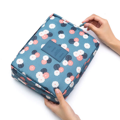 High-Capacity Waterproof Makeup Bag – Women’s Cosmetic Organizer & Travel Toiletry Case