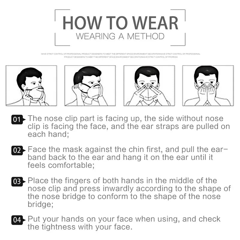 FFP2 KN95 Face Mask 4-Layer Anti-Dust CE Protective Respirator Mask