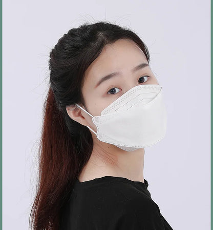 KN95 Fish-Style Face Masks FFP2 Respirator – 4-Layer Protective Mask for Adults, Breathable Mouth Cover, CE Certified