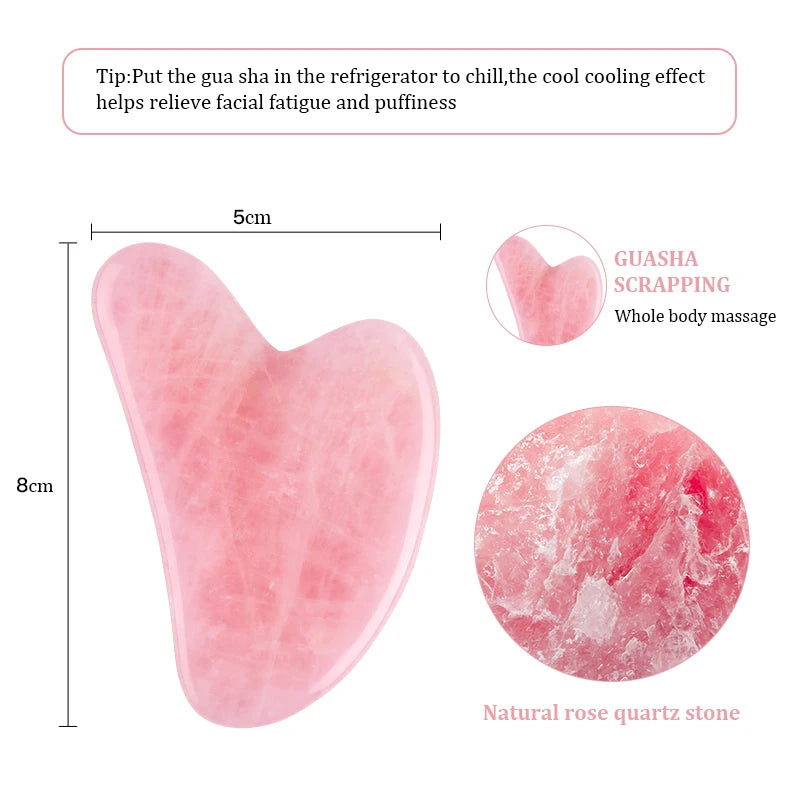 Natural Jade Gua Sha Facial Massage Tool – Stone Scraper for Face, Neck & Body