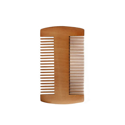 Boar Bristle Beard Brush & Mustache Comb Set Wood Handle Grooming Kit with Bag