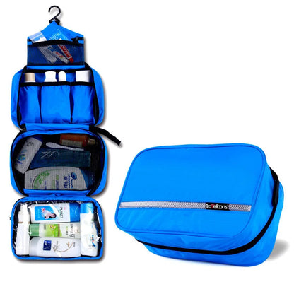 Large Waterproof Travel Makeup Bag – Unisex Cosmetic Organizer Case & Toiletry Pouch