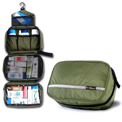 Large Waterproof Travel Makeup Bag – Unisex Cosmetic Organizer Case & Toiletry Pouch