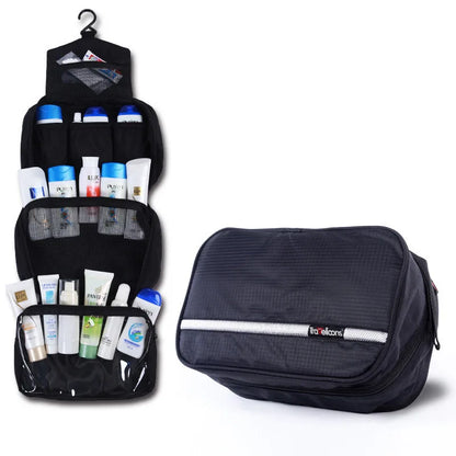 Large Waterproof Travel Makeup Bag – Unisex Cosmetic Organizer Case & Toiletry Pouch