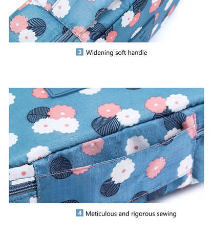 High-Capacity Waterproof Makeup Bag – Women’s Cosmetic Organizer & Travel Toiletry Case