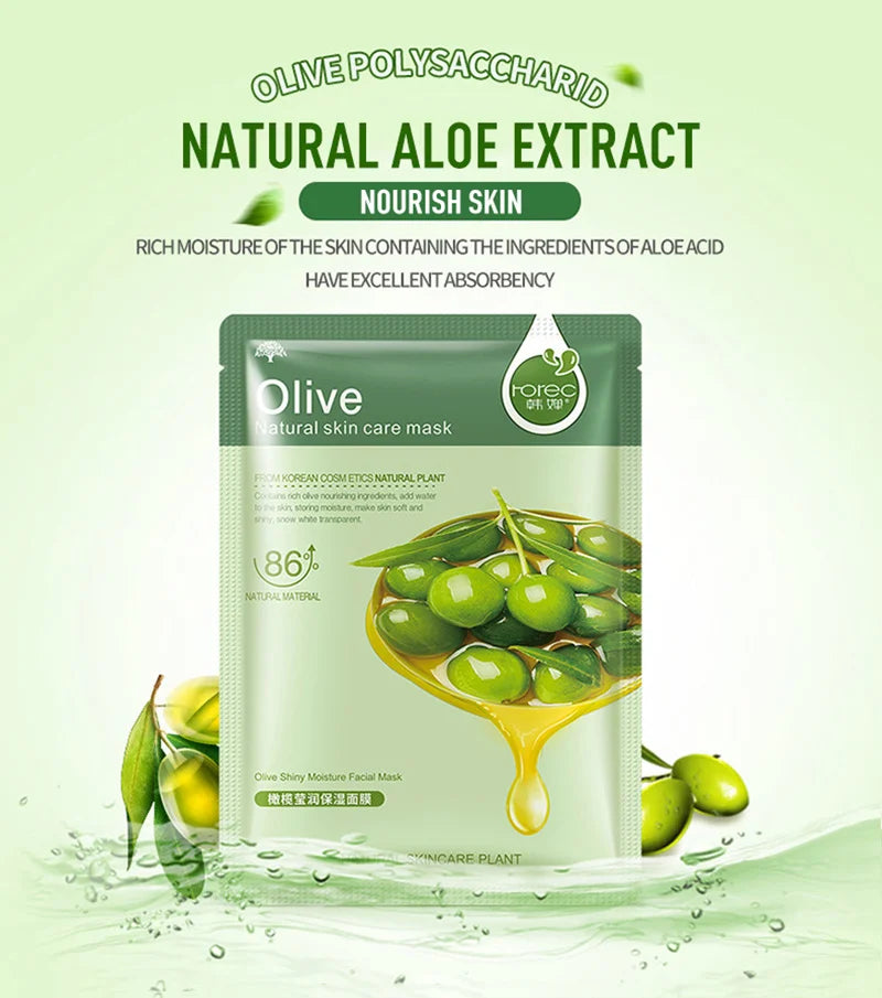 Natural Fruit Facial Sheet Masks – Hydrating, Oil-Control, Moisturizing Skincare with Blueberry, Cucumber, Pomegranate & Aloe