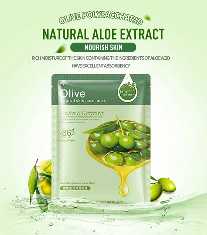 Natural Fruit Facial Sheet Masks – Hydrating, Oil-Control, Moisturizing Skincare with Blueberry, Cucumber, Pomegranate & Aloe
