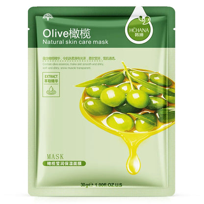 Natural Fruit Facial Sheet Masks – Hydrating, Oil-Control, Moisturizing Skincare with Blueberry, Cucumber, Pomegranate & Aloe
