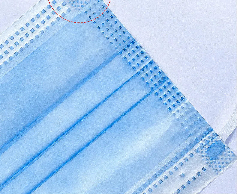 10–500 Pcs Disposable Blue Face Masks – 3-Layer Breathable Protective Masks for Adults with Melt-Blown Filter, Individually Packaged